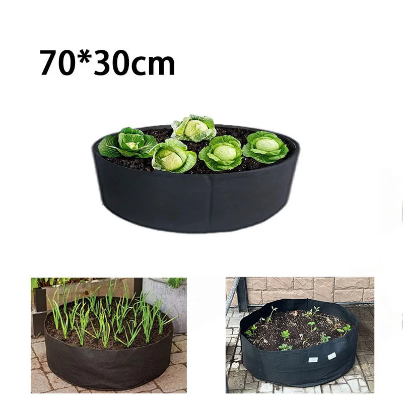 70x30cm big plant flower pots garden bed vegetable seeding grow bags pots plants flowers Planting growing Non-Woven fabric Q1 B3