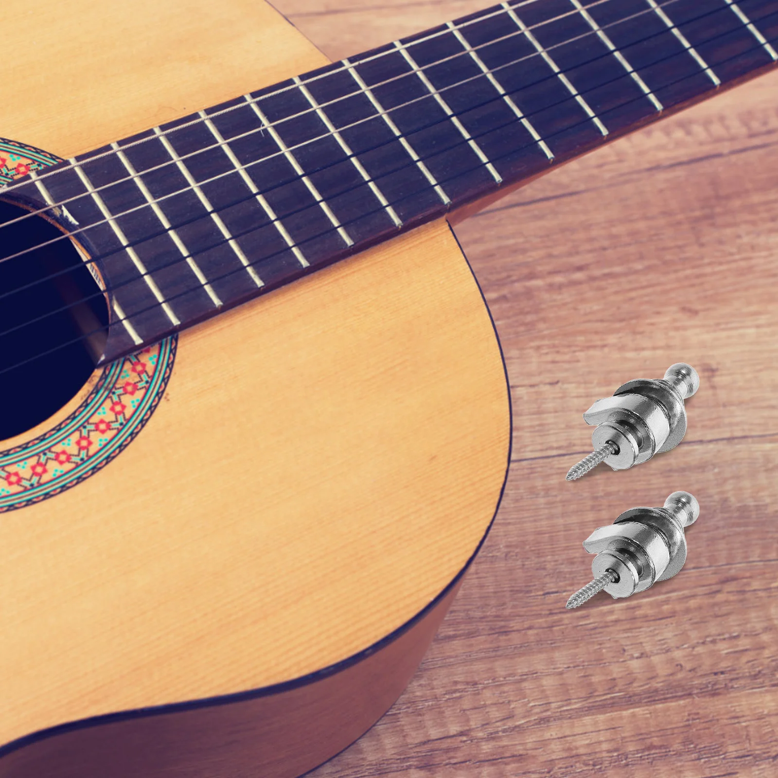 

Guitar Strap Buckle Button Acoustic Locks Metal Buttons Electric Neck Locking Retainer Bass