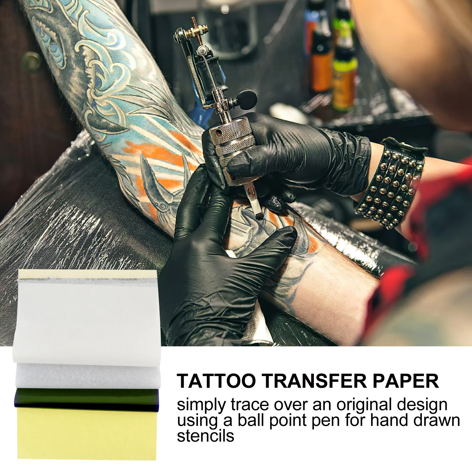 25 Sheets Tracing Paper for Tattoo Transfer, DIY Stencil Sheets for Artists and Beginners
