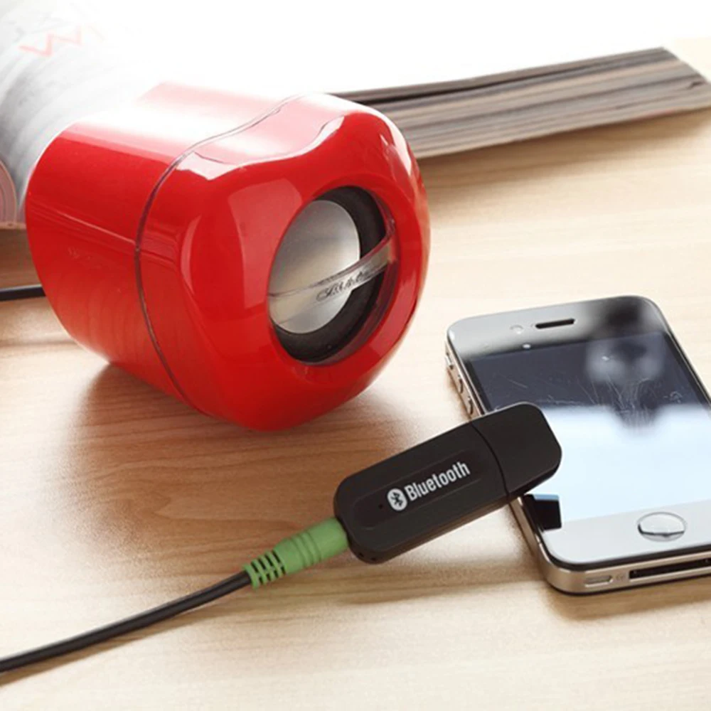 Bluetooth-Compatible Wireless 3.5MM Stereo Audio Receiver USB Dongle For Aux Speaker Drive-Free Music Receiver Adapter