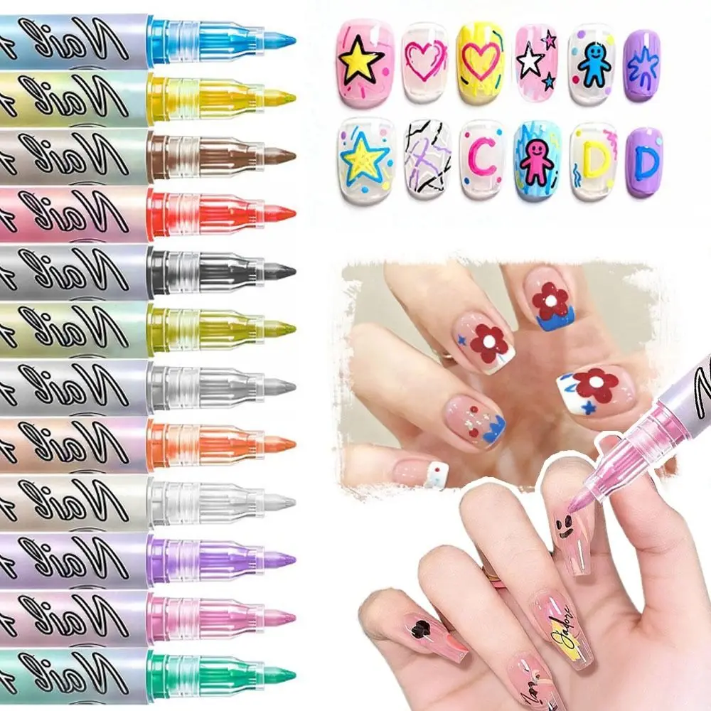 

Водостойкая ручка для нейл-арта, граффити, рисования абстрактных линий, тонкая 0,7 мм, для раскрашивания ногтей, инструменты для маникюра