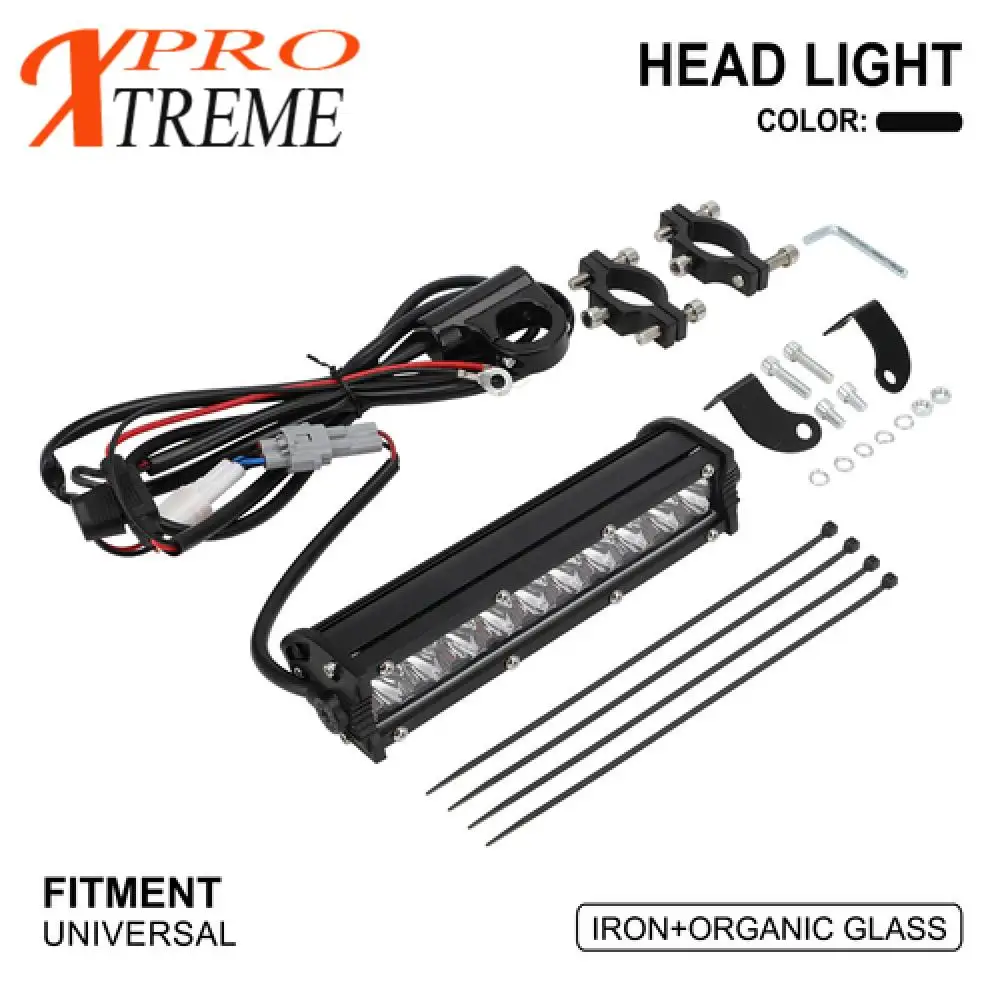 

Налобный фонарь для мотоцикла, универсальная лампа для KTM, HONDA, SUZUKI, YAMAHA, KAWASAKI, с органическим стеклом