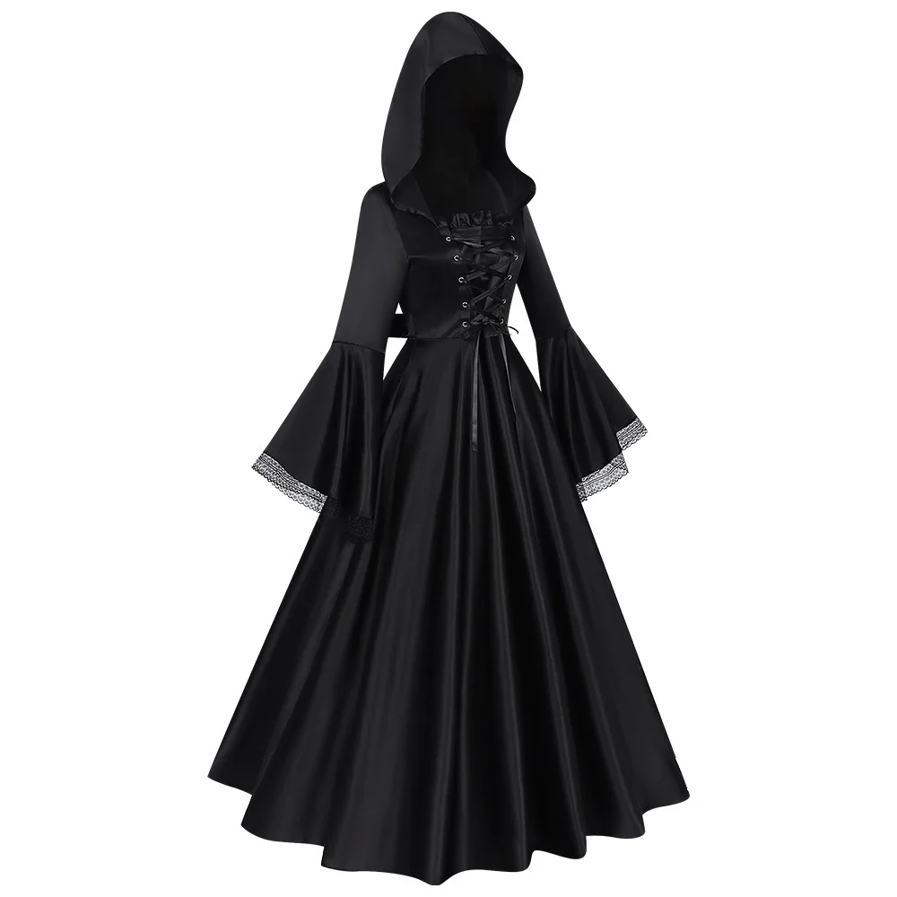 

European and American Gothic long dress, Renaissance cosplay costume, Halloween party cosplay outfit