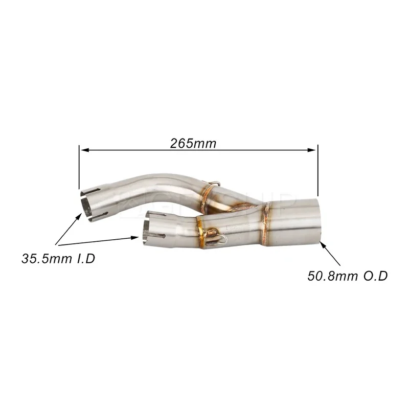 Slip‑on Motorcycle Escape Exhaust Muffler Mid Link Pipe Fit for Yamaha VMAX 1200 1984 1985 1986 1987 1988 1989‑2005 2006 2007