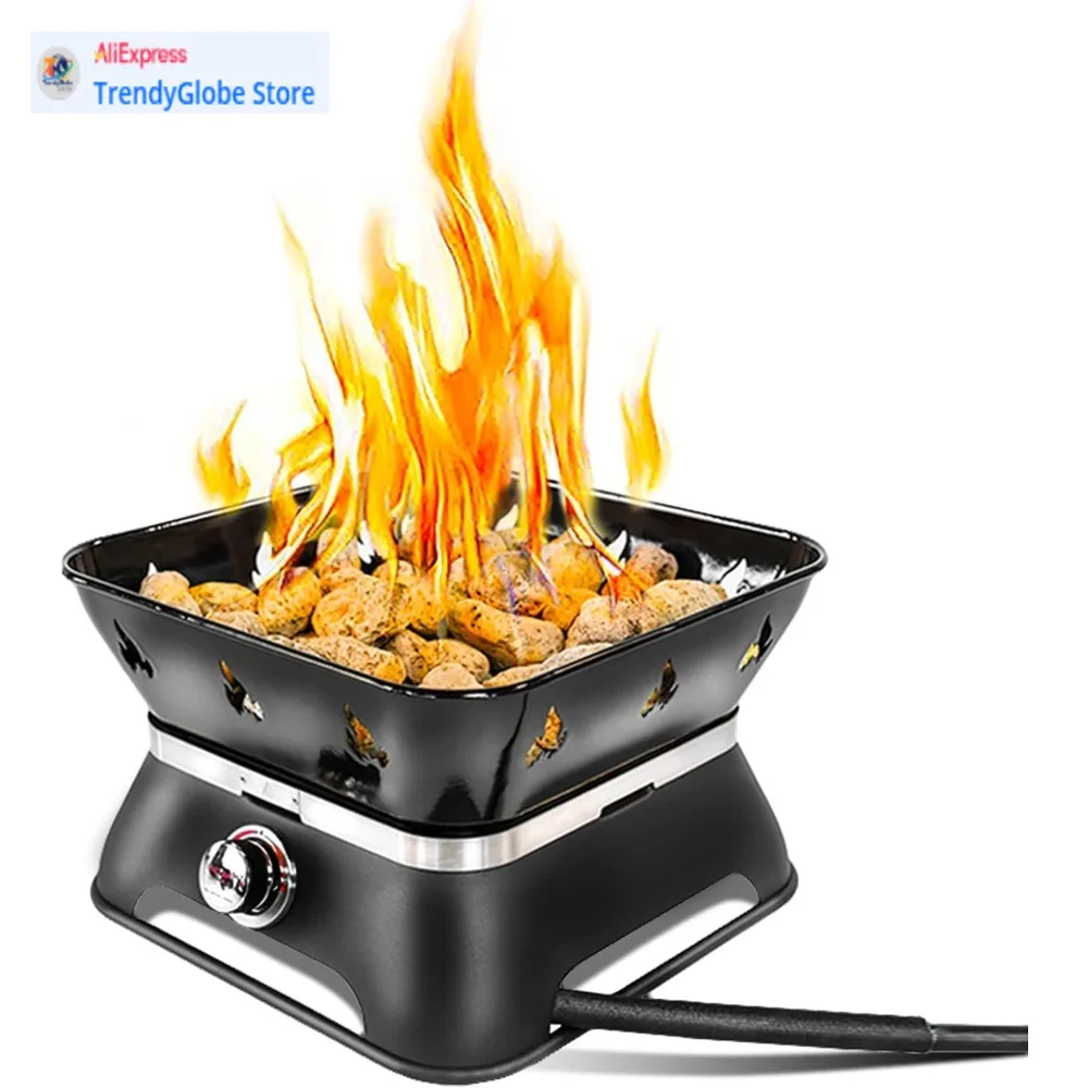 

Portable 14 Square Smokeless Propane Fire Pit with Cover and Carry Kit - Outdoor Gas Fire Pit by Outland Living Firebowl 805 Fir