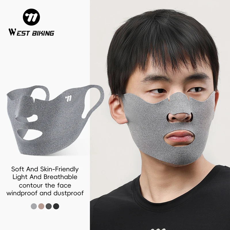 

Спортивная маска для лица с открытием для питья, бесшовный дизайн, дышащая ткань для езды на велосипеде, бега, активного отдыха, велосипедная маска