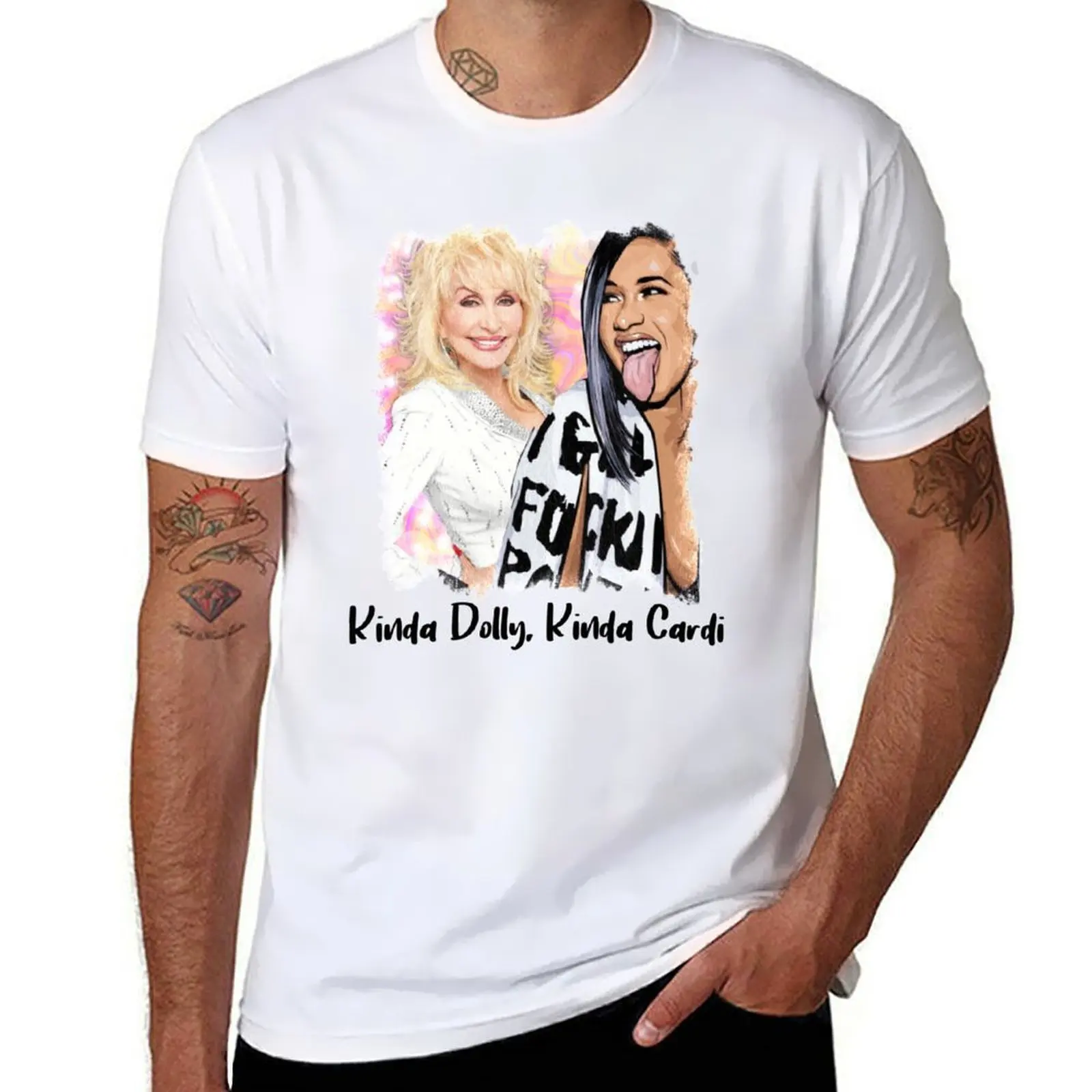 

kinda dolly kinda CARDI funny cute rap country music Dolly Parton funny Jolene feeling cute T-Shirt