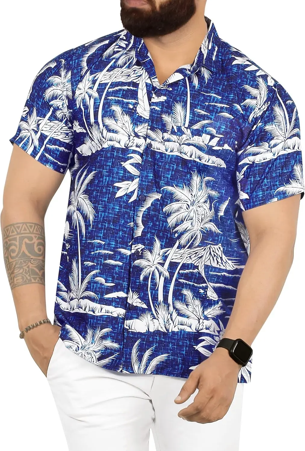 

Men's Hawaiian Shirts Short Sleeve Button Down Shirt Mens Shirts Holiday Tropical Party Shirts for Men Funny