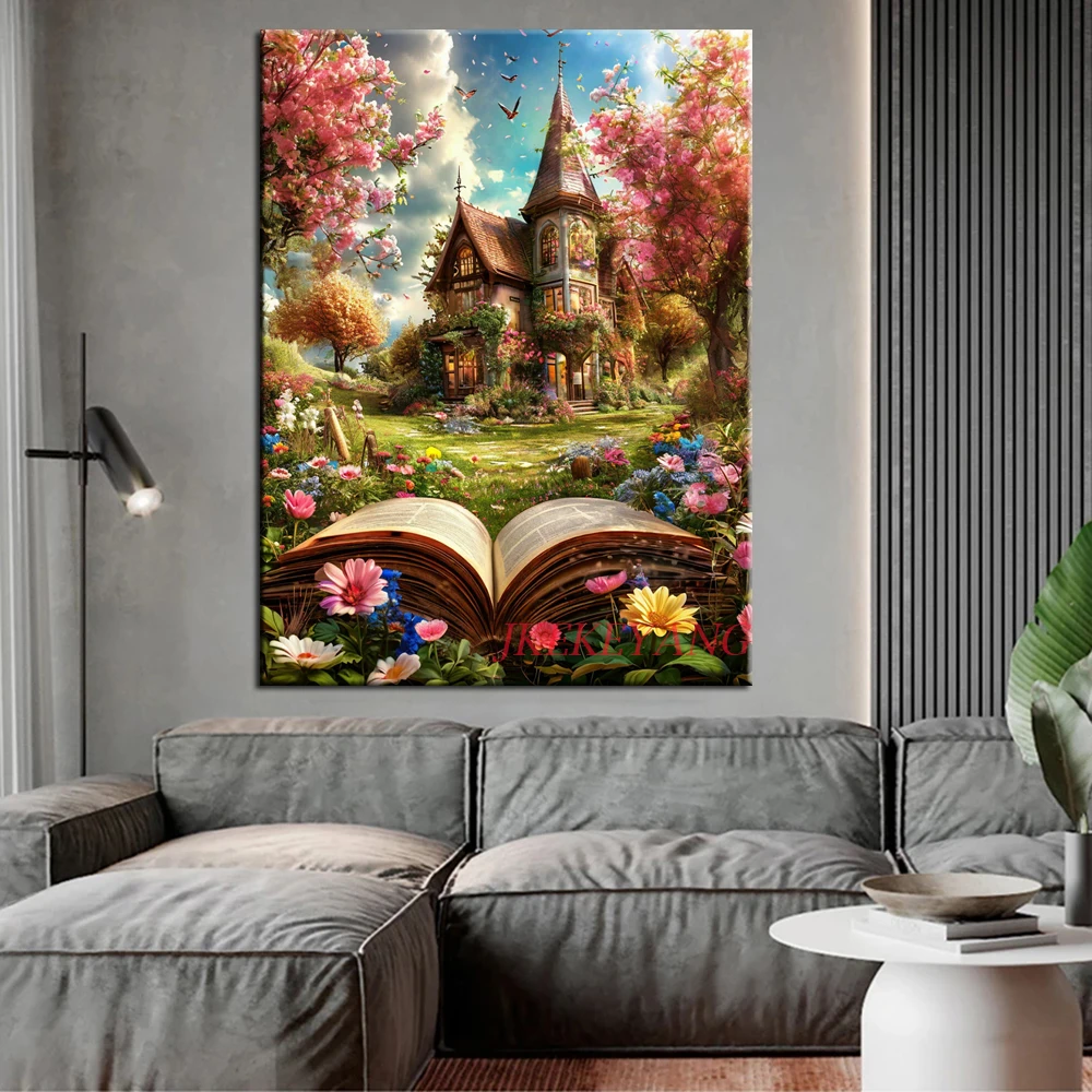 DIY Diamond Painting New Collection Embroidery Fantasy Garden and Books Full Diamond Mosaic Creative Hobbies Wall Decor for Home