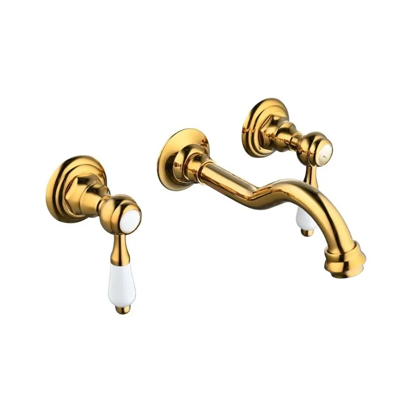 

All-copper concealed embedded faucet, buried wall type, bathroom faucet