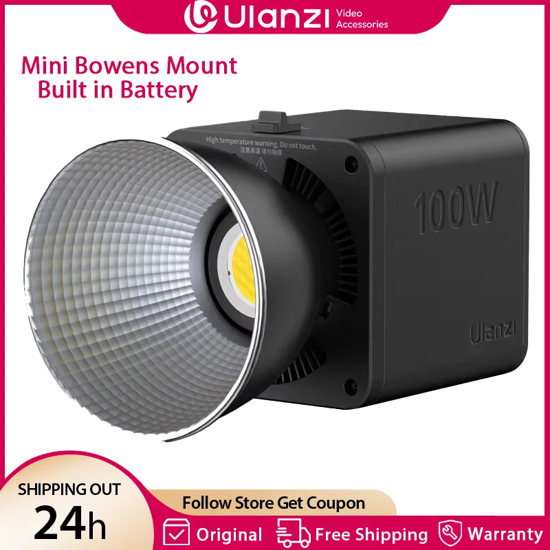 Ulanzi ML100Bi | ML100RGB 100W COB Video Light 2700K-6500K Bi-Color | 360° RGB Photography Studio Light for Shot Livestreaming