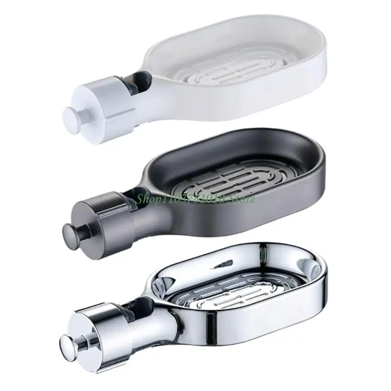 U55D Multiple Functional Plastic Soap Holder Height Customizable Bathroom Storage 220mm