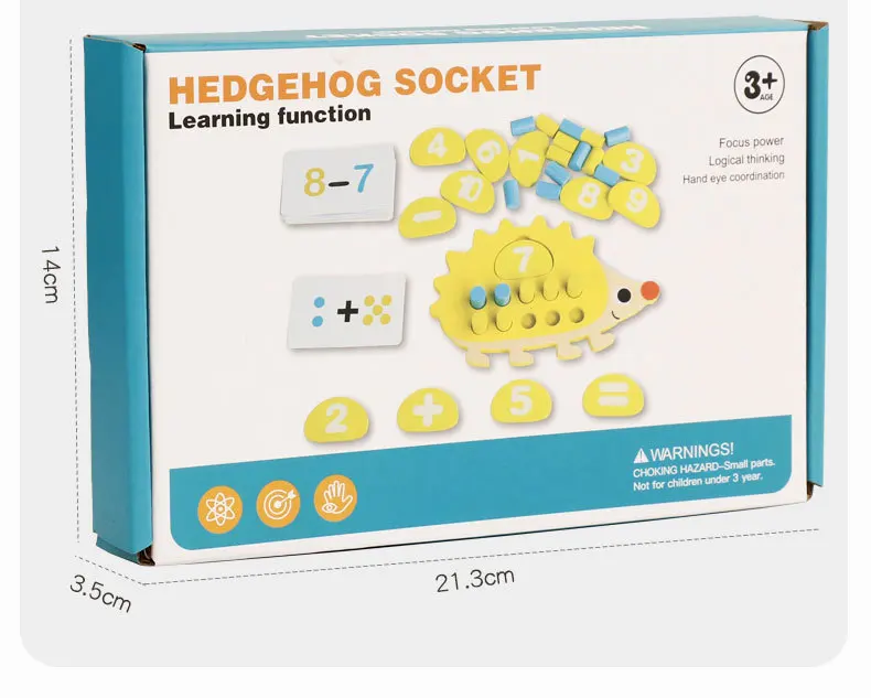 ビルディングブロッククリエイティブハリネズミ小数計数器モンテッソーリ教材木製数学ロジック教育玩具