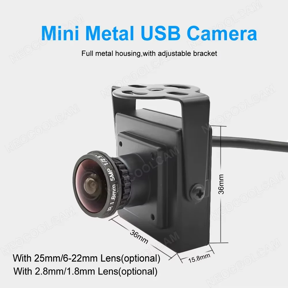 30fps 4K 8MP Webcam Mini 2K Full HD USB PC Video Live Teaching Camera With 1.8mm 2.8mm 25mm 6-22mm Lens OTG UVC Plug And Play