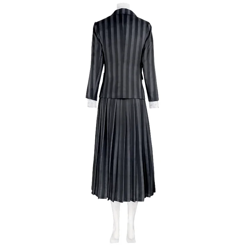 Wednesday Addams Cosplay Wednesday Cosplay Costume School Uniform Suit Coat Skirt Halloween Party Adult Children Costumes