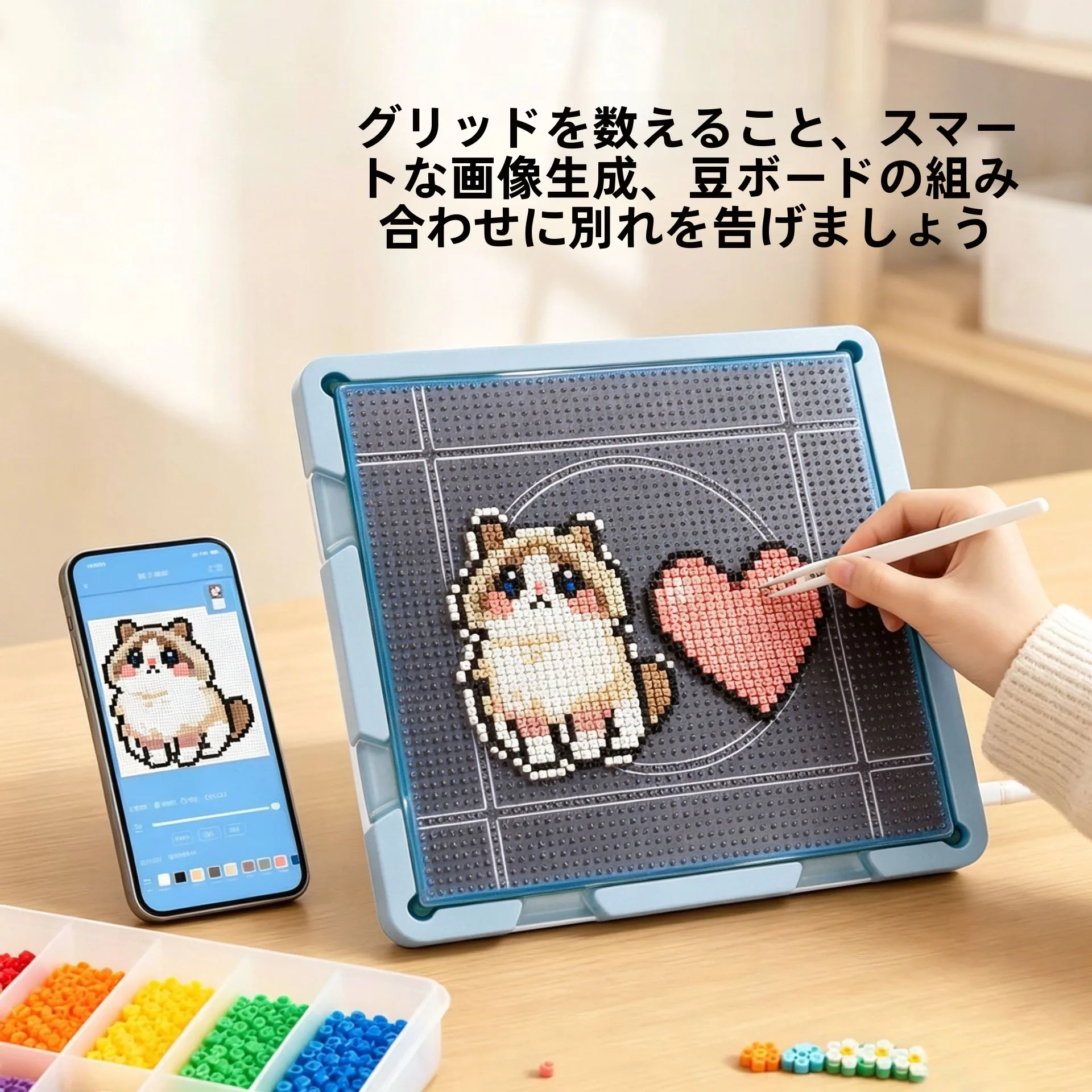 smart-high-temperature-resistant-extended-52-pegs-led-bean-board-puzzle-intelligent-assembly-model-magnetic-tile-accessories