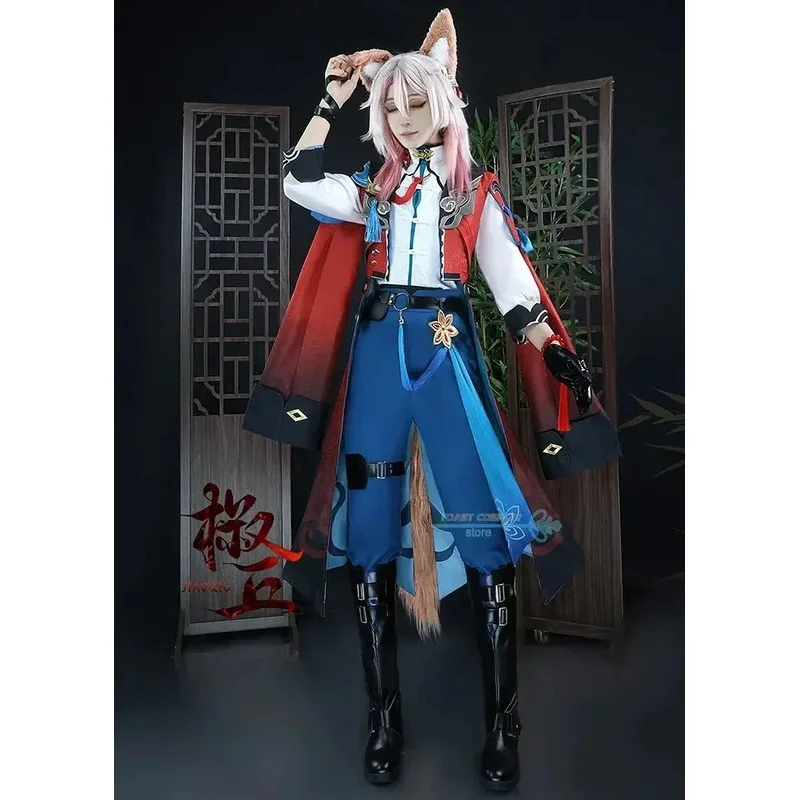 Juego de Cosplay Jiaoqiu Honkai Star Rail Jiao Qiu, disfraz de Cosplay, peluca de cola, juego de rol de Anime, trajes de animación cómica para fiesta de Carnaval