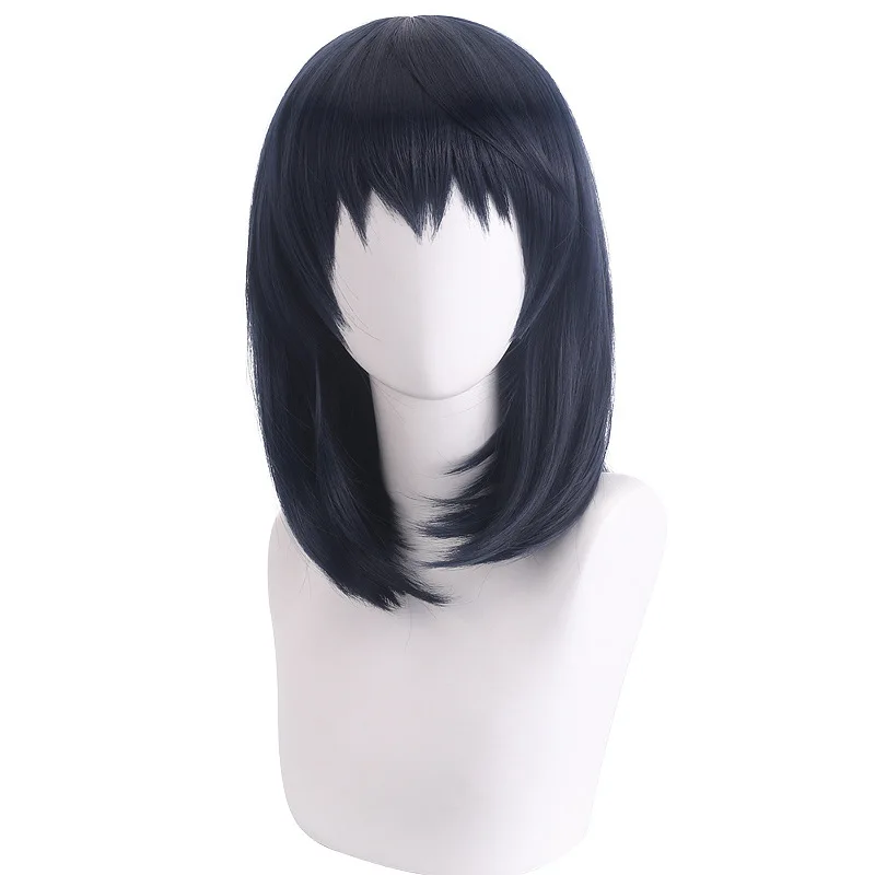 วิกผมคอสเพลย์สังเคราะห์ความยาวปานกลางผมหยักอะนิเมะเครื่องแต่งกายปาร์ตี้เส้นใยทนความร้อนสำหรับหญิง