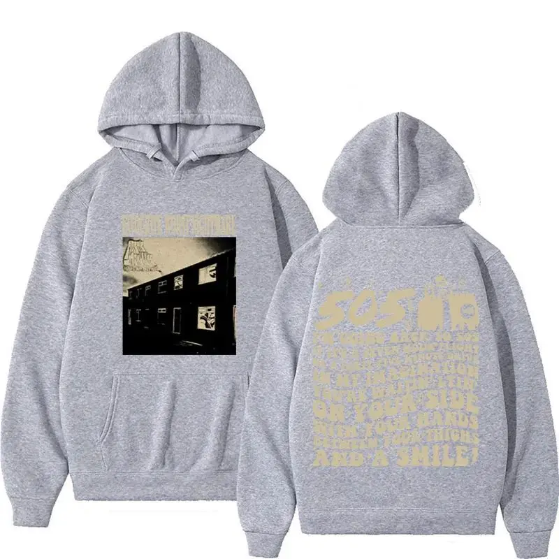 Vintage Favourite Worst Nightmare Hoodie Arctic Monkeys 505 Lyrics Print Sweatshirt for Men Women\'s Fashion Hip Hop Rock Hoodies