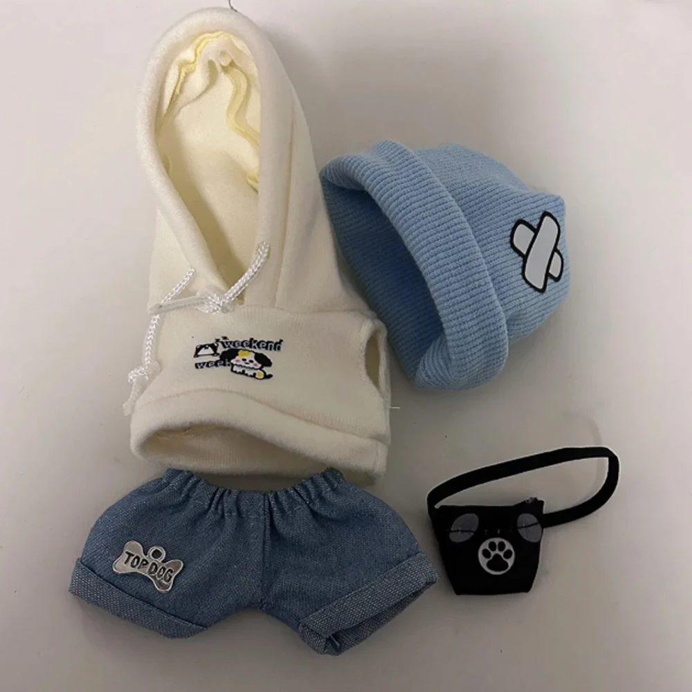Conjunto de Roupa para Cachorro de Algodão 10cm com Capuz e Chapéu - 1 Conjunto