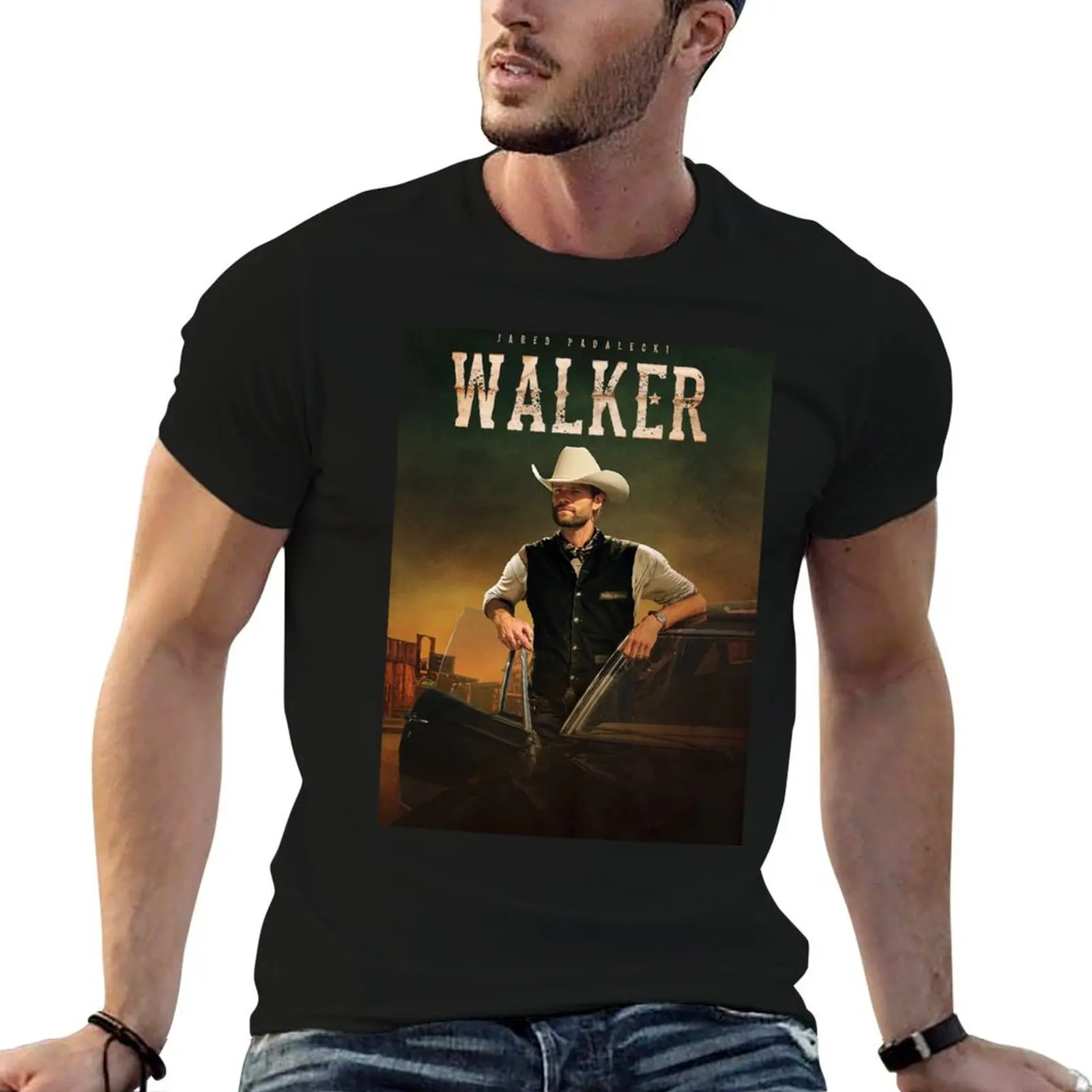 WALKER jared padalecki 2 T-Shirt graphic t shirt vintage sports fans mens vintage t shirts