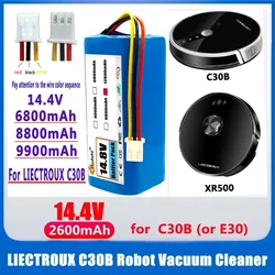 14.4V 12800mAh 18650 li-ion battery For LIECTROUX C30B XR500 E30 For PROSCENIC 800T 830P 820P 820T 820S Robot Vacuum Cleaner