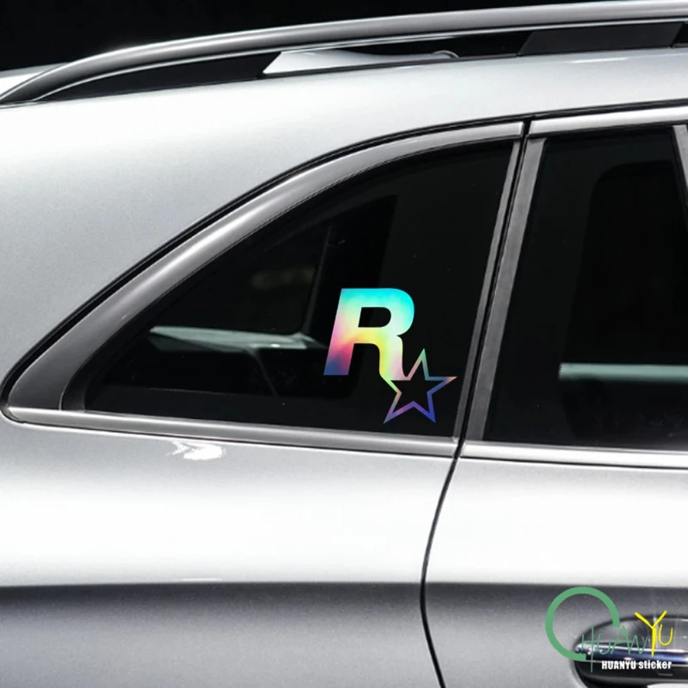 شخصية الخماسية نجمة R ستار شعار السيارة الجسم ملصق سيارة مثلث نافذة ملصق غطاء خزان الوقود ملصق سيارة #2
