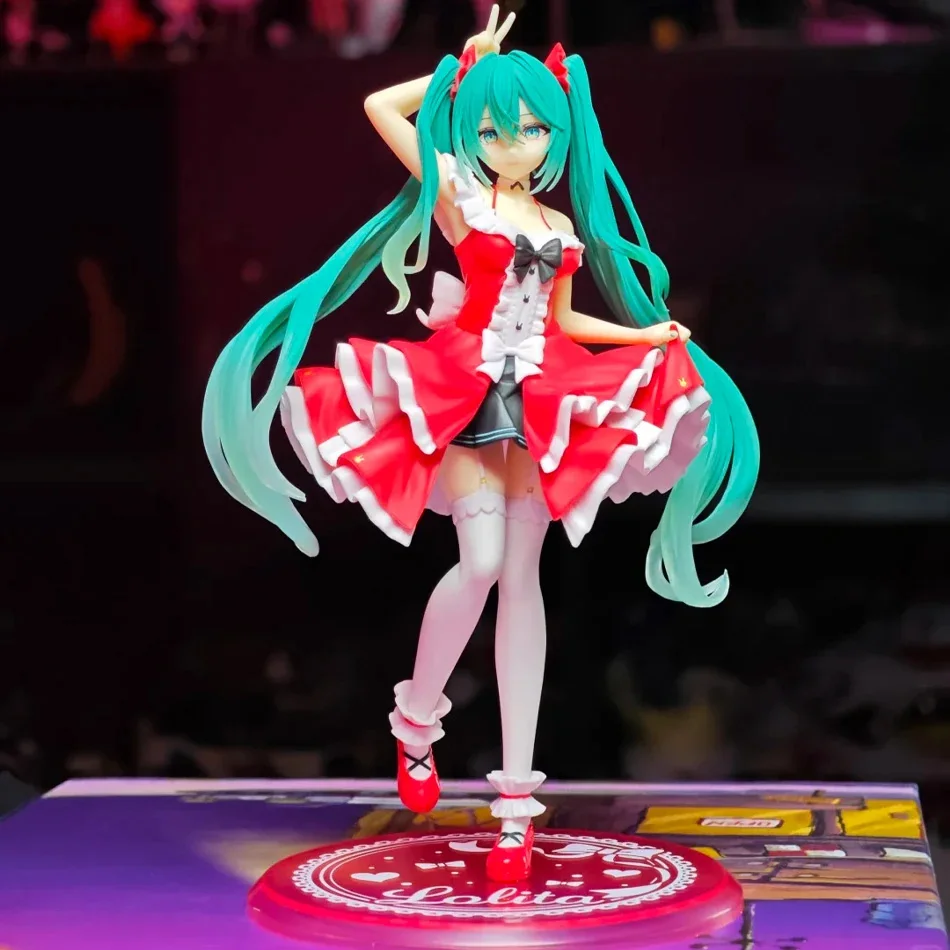 ฟิกเกอร์อนิเมะ ฮัตสึเนะ มิคุ ตัวละครจิ๋ว ของตกแต่งน่ารัก สีชมพู สีเขียว ของตกแต่งโต๊ะ ฮัตสึเนะ สำหรับตกแต่งบ้าน ของเล่นสำหรับผู้ใหญ่และเด็ก ของขวัญวันเกิด