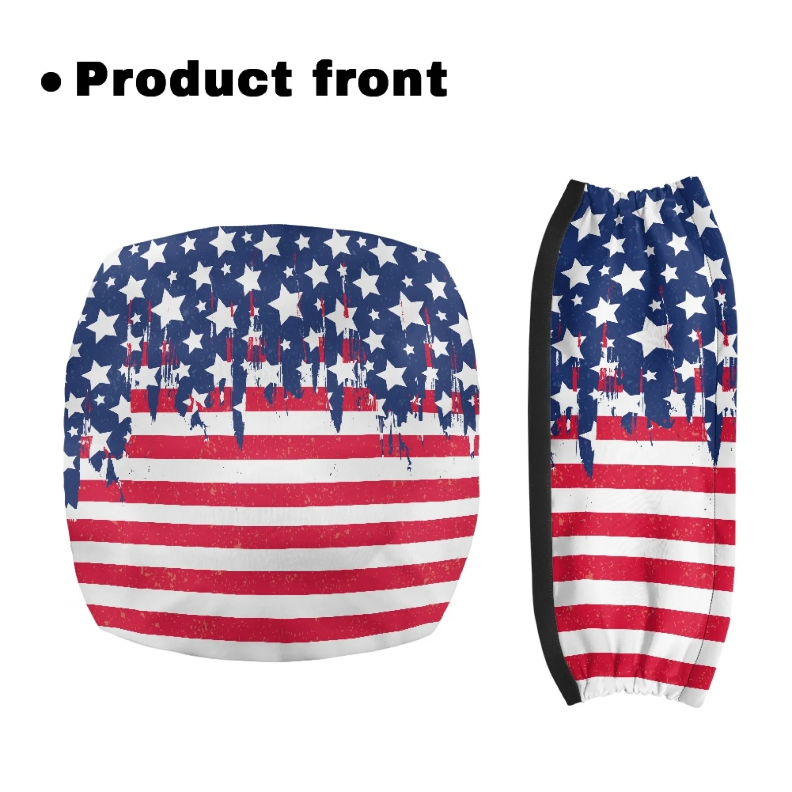 Coloranimal American Flag 2 Pieces Set Rollator Decorations Polyester Walker Cover for Friends