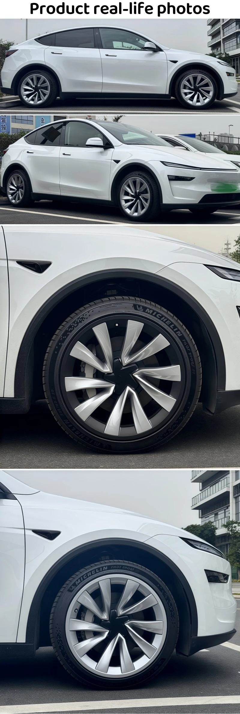 Für Tesla Model Y Juniper 2025 20 Zoll Räder ABS Felgenschutz Felge Auto Radkappenabdeckung Schutz Radkappe Patch Kratzfeste Radkappe – Detail 13