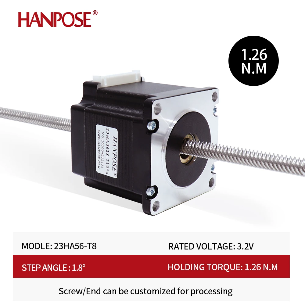 57 through-type linear screw stepper motor 100MM 200MM 57HA56-T10 screw 56MM cylinder movement screw rod telescopic walking