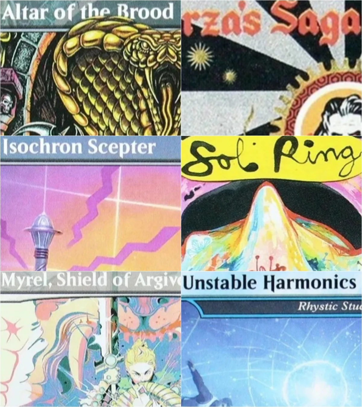 

SLC "Isochron Scepter/Crop Rotation/Phyrexian Altar/Urzas Saga" Magical Proxy Cards Top Quality Board Playing Trading Cards