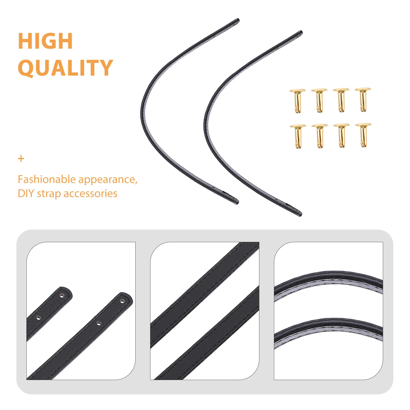 

1Pair 30cm PU Handbag Strap Sturdy Texture Easy Care Bag Supplies Handle Repair Accessories Handbag Strap