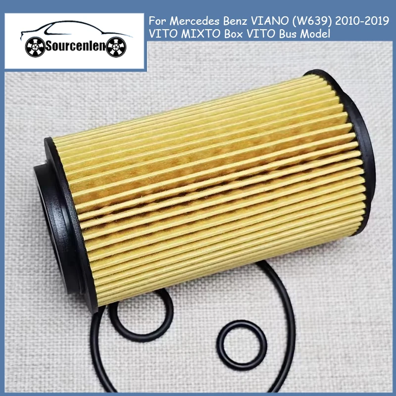 

Oil Filter For Mercedes Benz VIANO (W639) 2010-2019 VITO MIXTO Box VITO Bus Model High Quailty Oil Filter A6511800109