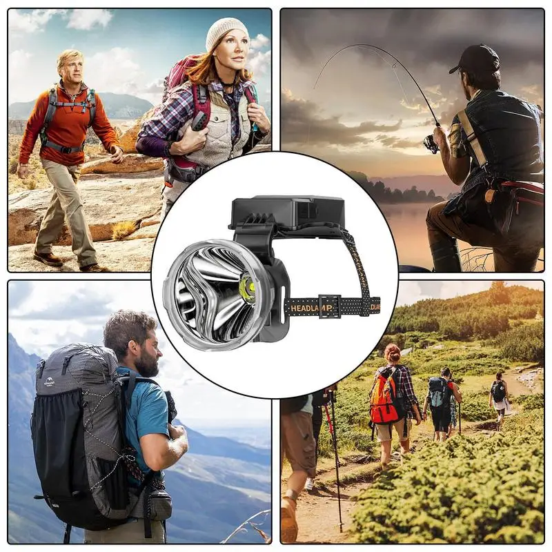 Lampada frontale a LED solare Lampada frontale a LED con rilevamento del movimento Angoli regolabili 1200 lumen Energia solare e batteria ricaricabile USB da 3000 mAh