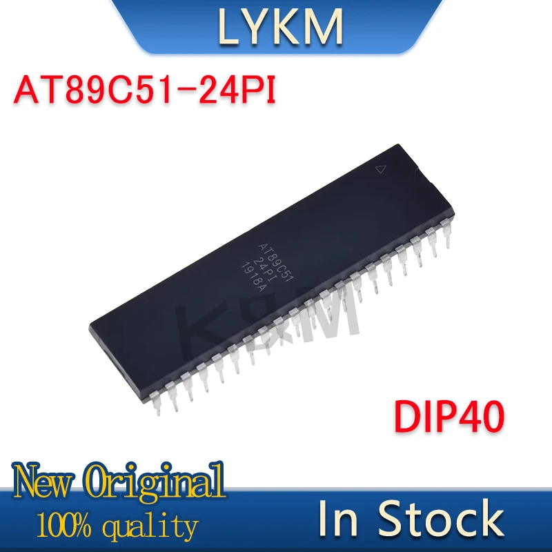 5/PCS New Original AT89C51-24PI -24PU -24PC DIP40 microcontroller In Stock