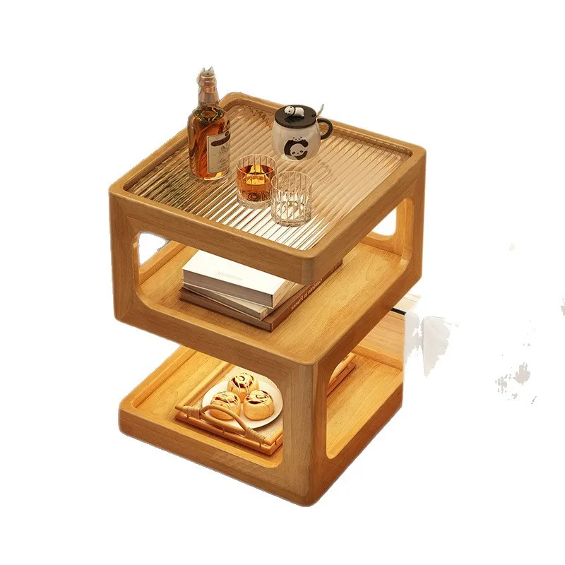 

Sofa side table Modern simple living room Solid wood small coffee table