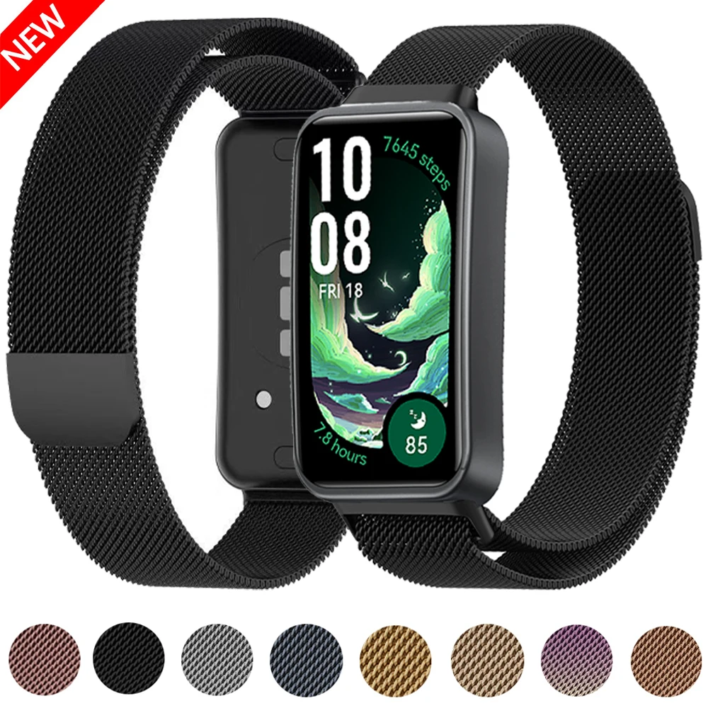 Milanese Strap for Huawei Band 10 9 8 Adjustable Magnetic Bracelet Replaceable Wristband for Huawei Band 10 Smart Watch Bracelet