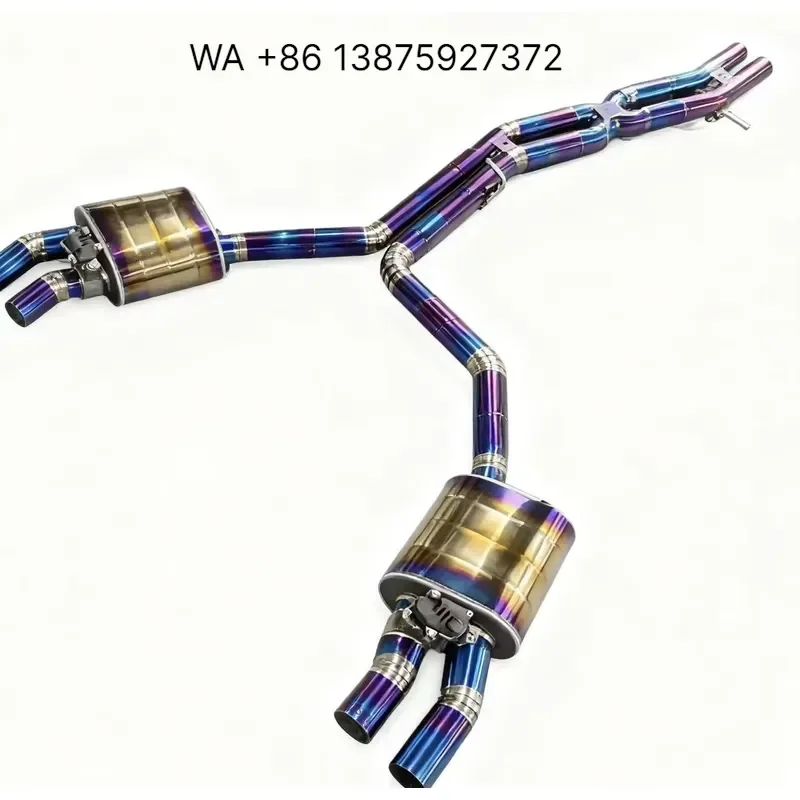 Wmwmnu for EXR Titanium Alloy 1.5mm Mirror Polished Exhaust Pipe Catback Front Pipe for S6 S7 C7 4.0T Racing Car Exhaust
