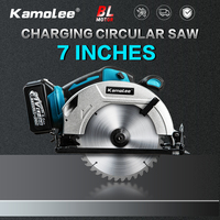 Kamolee wireless charging circular saw 7-inch brushless electric circular saw woodworking tool compatible with Makita18V battery