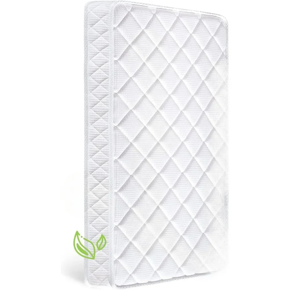 

Premium Dual-Sided Crib & Toddler Mattress,100% Knitted Fabric-Hypoallergenic,5" Firm Soft Crib Mattress