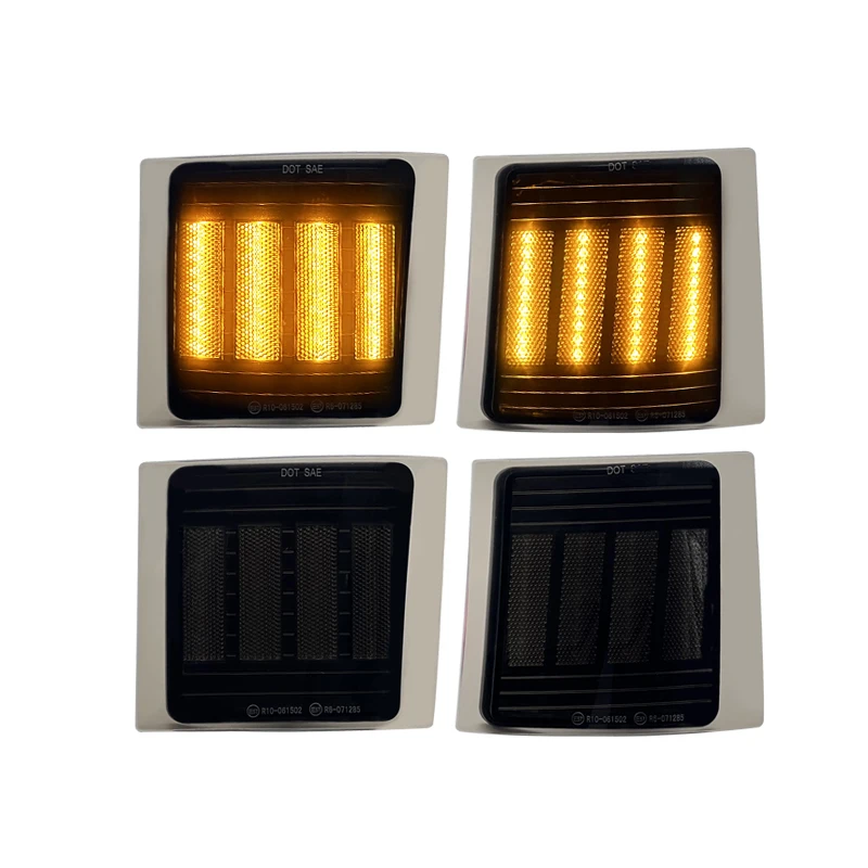 4PCS Amber LED Front Corner Side Marker Light Lamp For 1994-1998 Chevy C/K Series 1500 2500 3500/Tahoe/Suburban/Silverado/Pickup