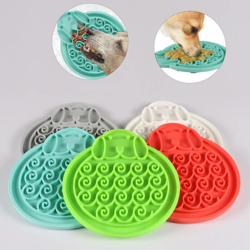 New pet weight loss animal dog anti-choking slow food aid digestion eating pad cat bowl pet dinner plate dog lick plate