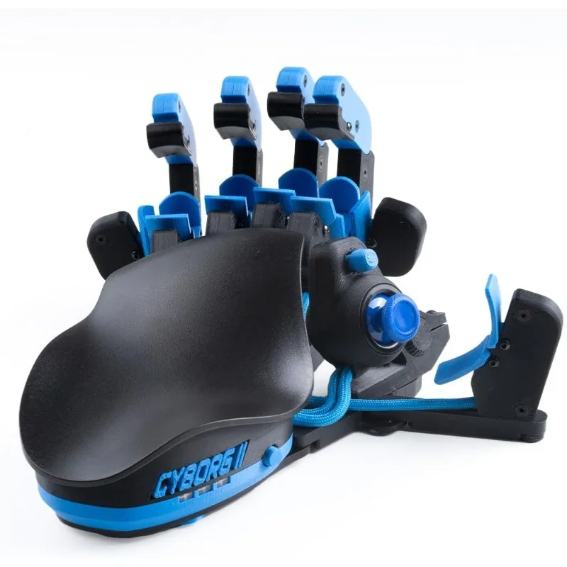 Teclado para juegos – Joystick efecto Hall y 30 teclas programables, teclado impreso en 3D para Righties (azul, Cyborg II)