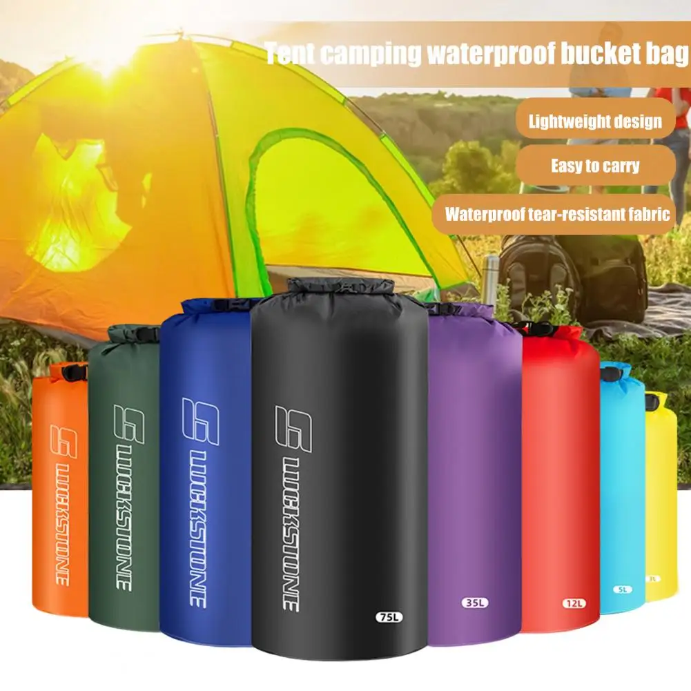 3L-75L Outdoor Waterproof Bag Large Capacity Lightweight Foldable Portable Swimming Floating Rafting Phone Dry Sack Camping