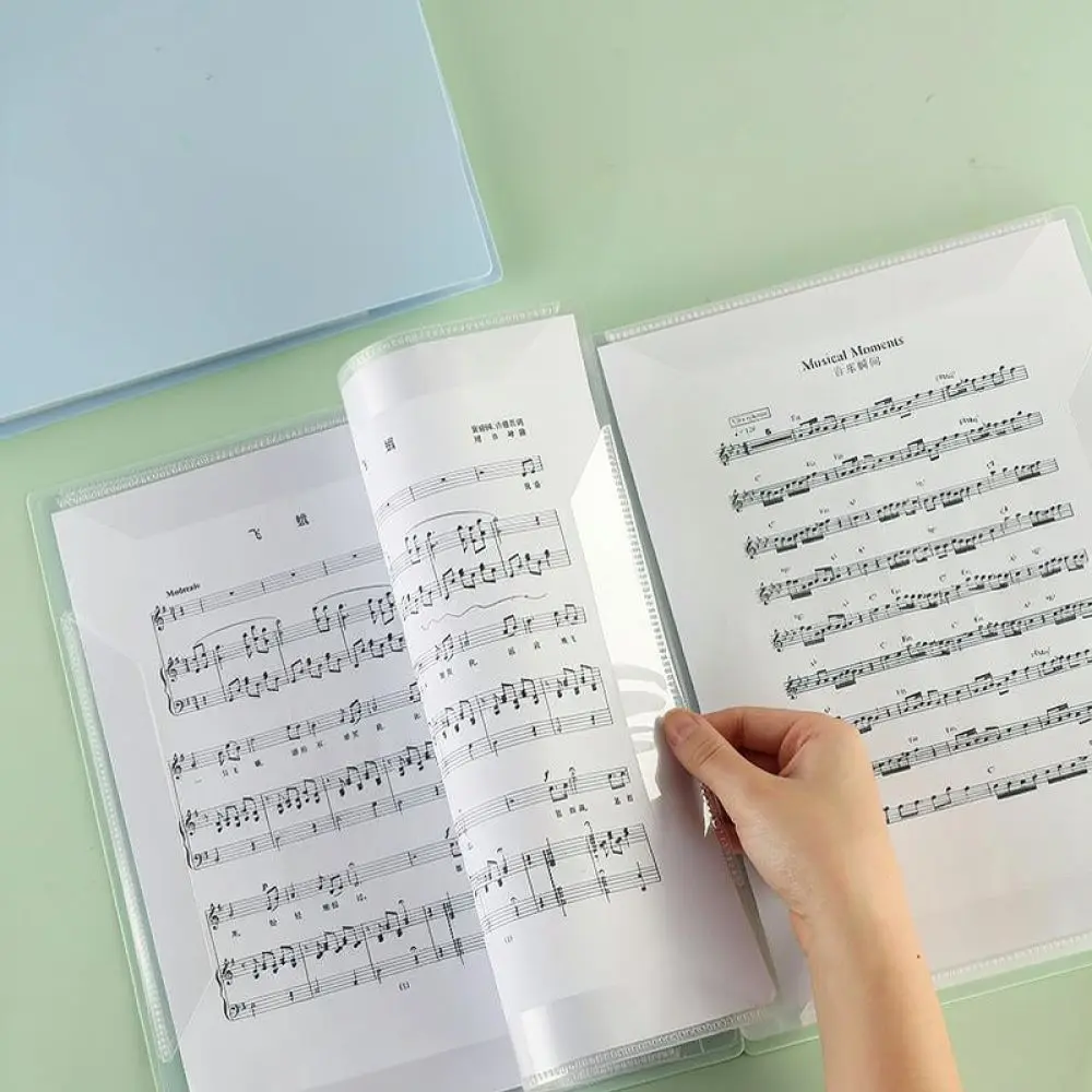 Sheet Music Organizer A4 File Folder Binder Display Book For Piano Violin Guitar Practice Student Gift Music Accessory