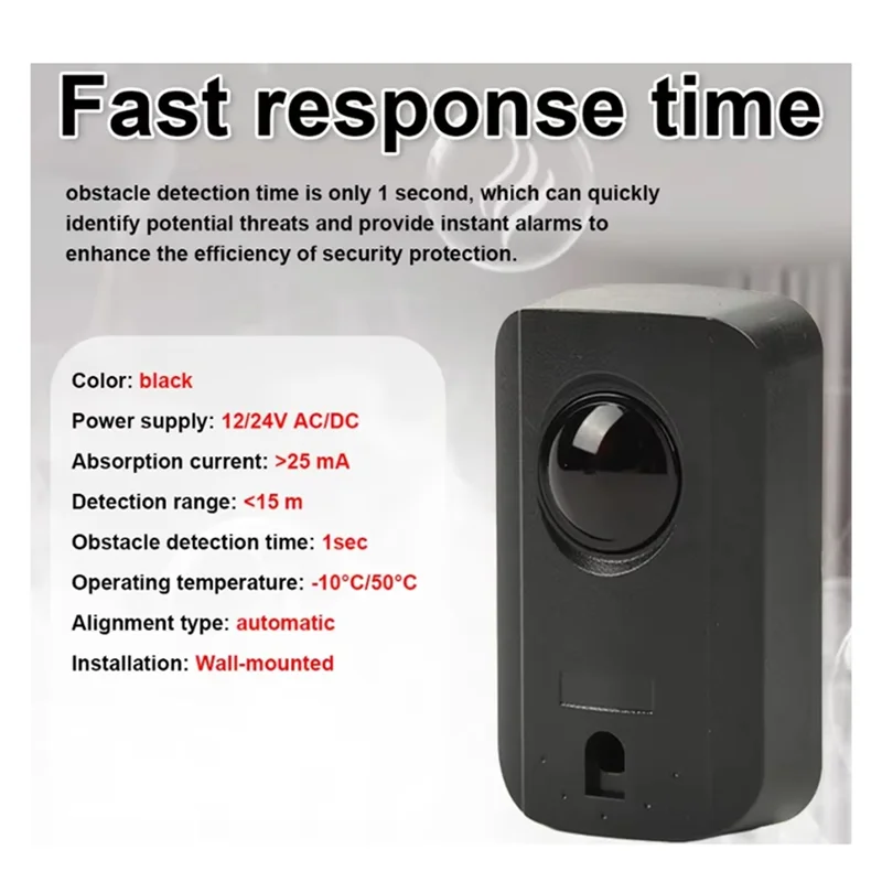 DC 12V 24V Infrared Sensor Detector Door Safety Photocell  Sensor For Automatic Door