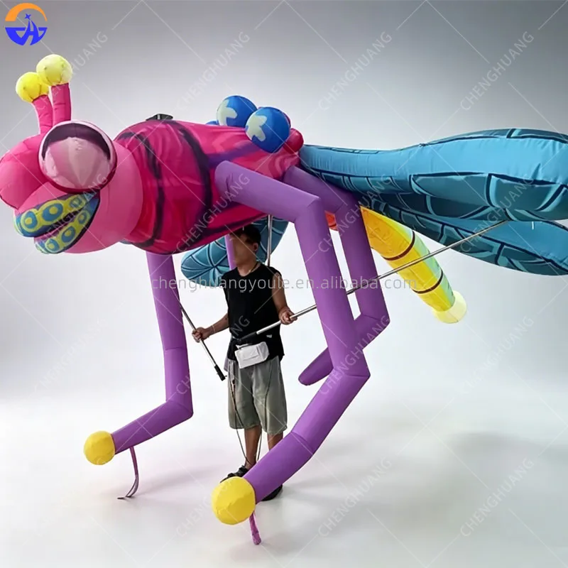 

Giant Walking Inflatable Puppet Seahorse Mosquito Parrot Chameleon Creative Performance Props for Carnival Parade Advertising