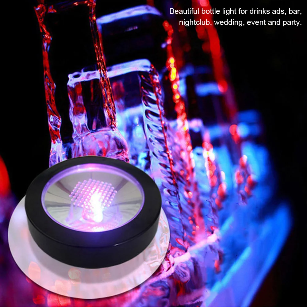 

D5 Cup Wine Bottle Coaster + Led Light Gravity Sensing Bar Cocktail Flash Pad Bar Mixing Base Light Led Glow Coaster No Battery