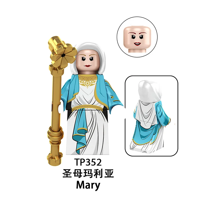 Briques blanche-neige pour jouets dieux jésus Hazbin hôtel parc du sud cadeaux Mini figurines d'action blocs de construction pour enfants